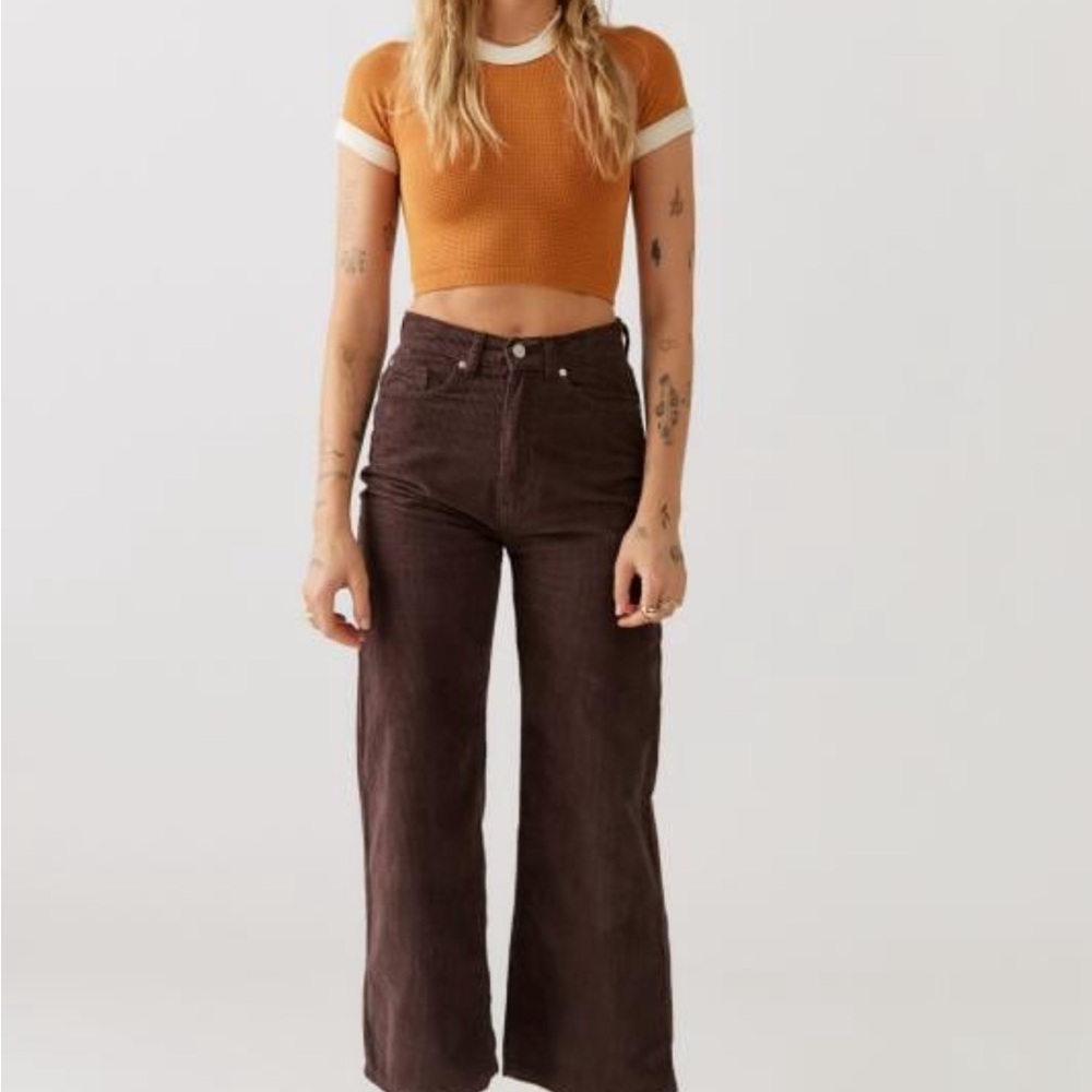 BDG Urban Outfitters NWT Women's Brown corduroy Wide-Leg Jeans